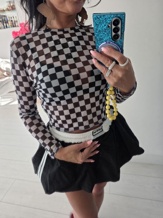 Bluzka siateczka kratka szachownica