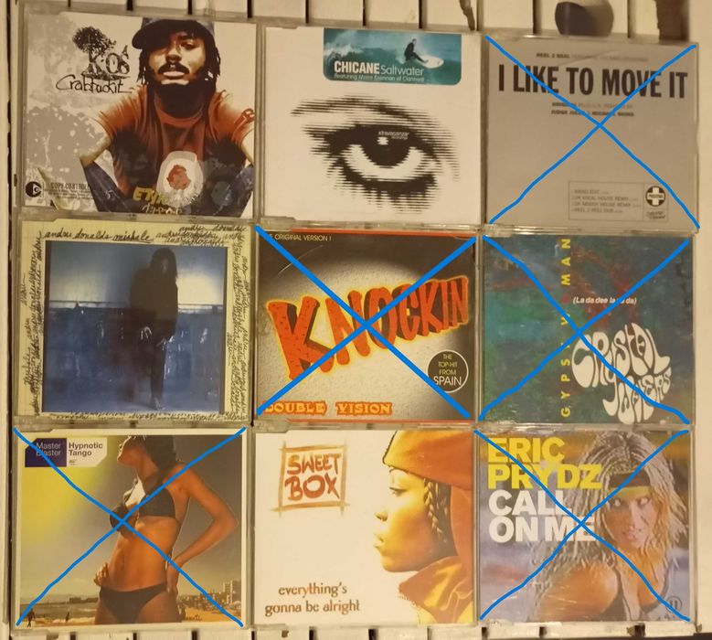72 CD Singles de Euro House, Pop, Rock (CDs a partir de 1,5€)