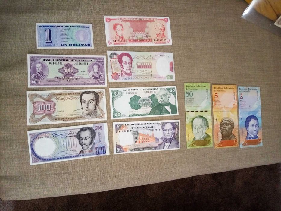 VENEZUELA 11 NOTAS 10 NÃO Circuladas e 1 Muito BEM Conser 50 BOLIVARES