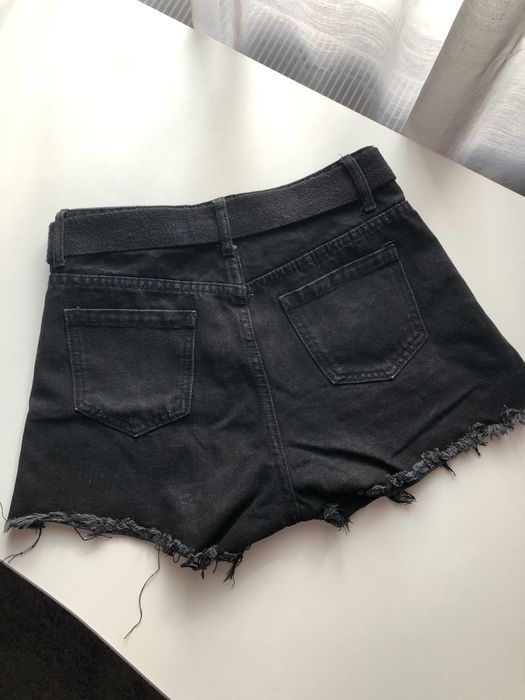 Шорти жіночі джинсові з ремінцем la collection чорні