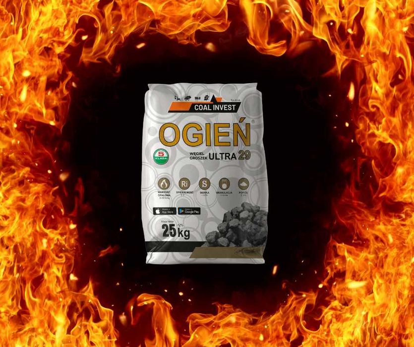 Groszek Ogień Ultra 25kg węgiel