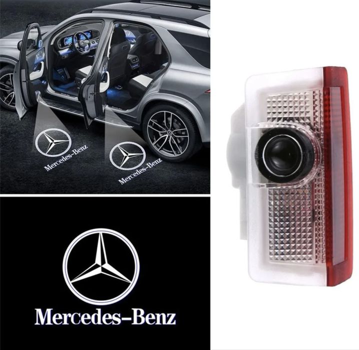 LED проекція підсвітка логотипа дверей Mercedes-Benz (комплект 2 шт)