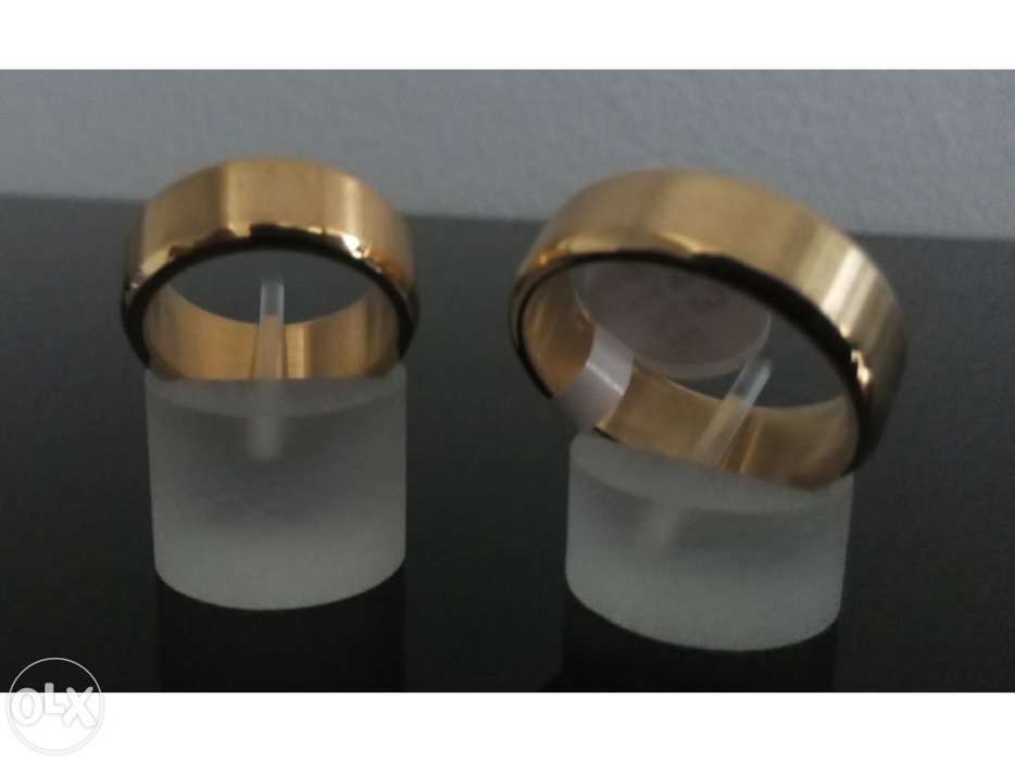 Aliança namoro - compromisso - casamento em ouro laminado 18K