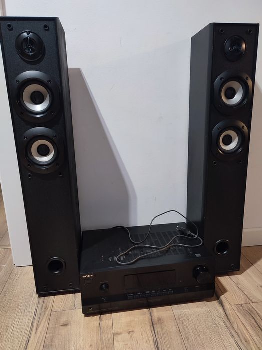 Zestaw amplituner SONY STR-DH500, pilot, 2 kolumny