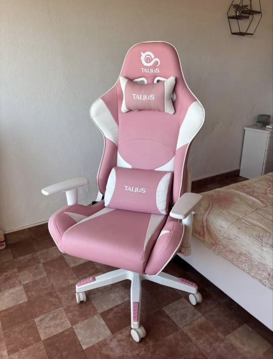 Cadeira Gaming TALIUS Dragonfly Rosa e Branco