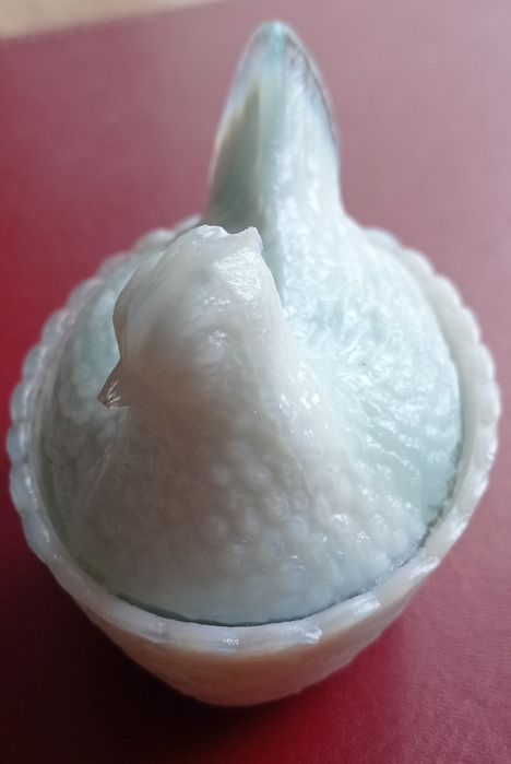 Kurka Ząbkowice stary wzór niebiesko biała.