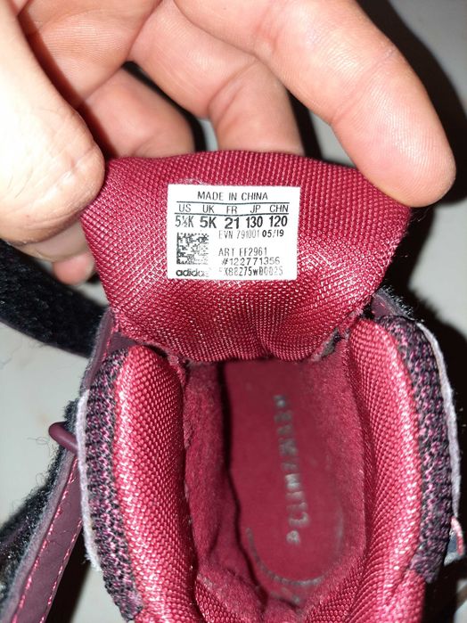 Obuwie dziecięce zimowe ADIDAS CW HOLTANNA SNOW CF I (EF2961) bordowy