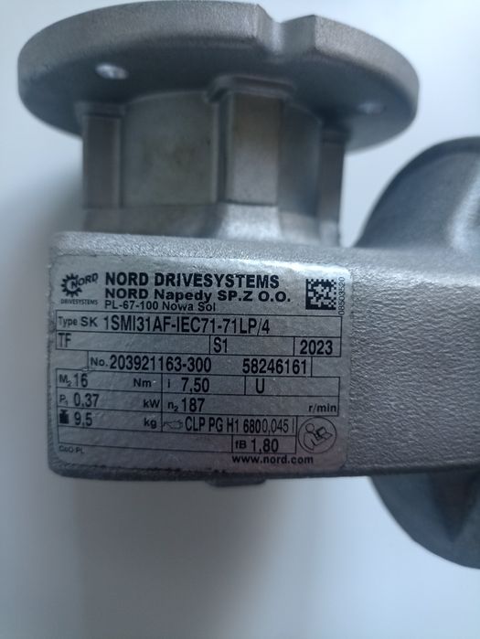 Przekładnia ślimakowa  Nord