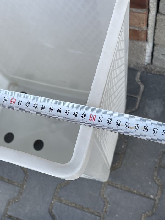 Duży kosz plastikowy na pranie, na zabawki- rozmiar 66/50/33