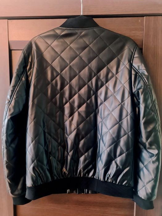 Чорна куртка для мотоцикла екошкіра экокожа черная куртка стильная.