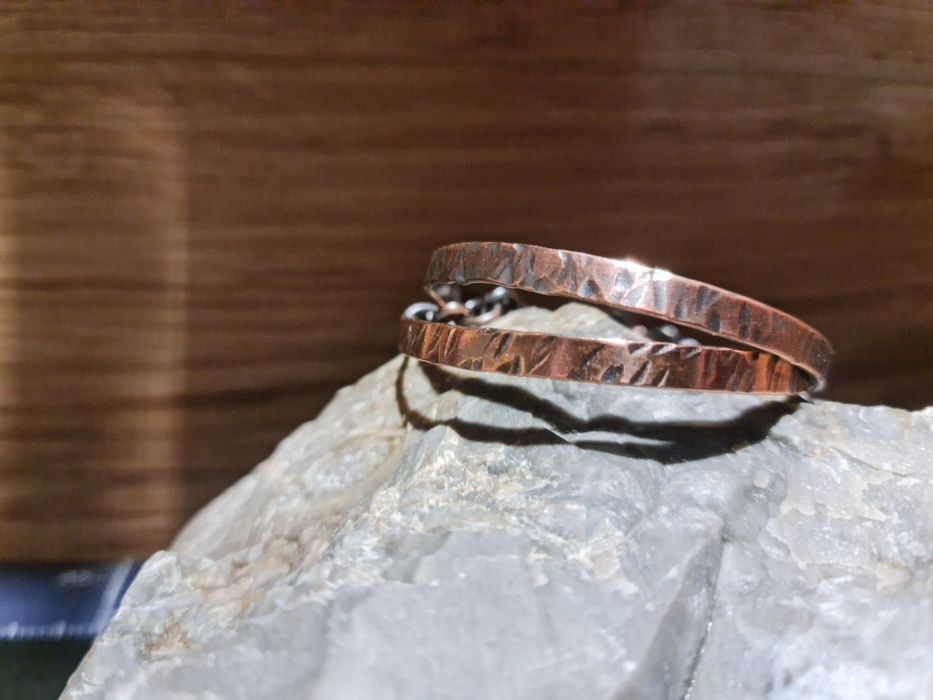 Miedziana bransoleta damska handmade