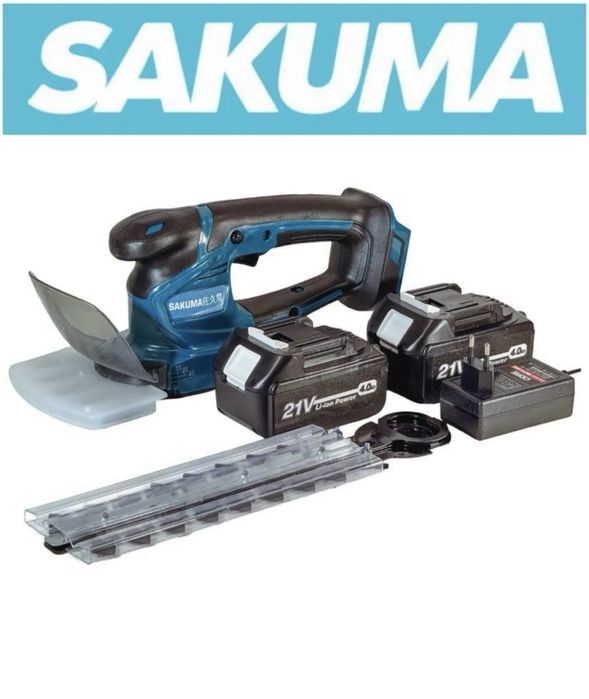 Садовые аккумуляторные ножницы с насадкой кусторезом Sakuma BLUE CUM1221 SET02