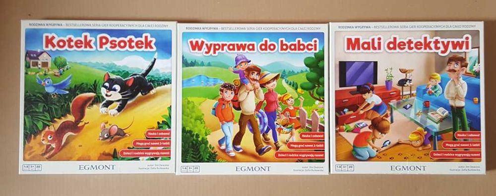 Egmont, 3 gry Kotek Psotek, Wyprawa do babci, Mali detektywi *