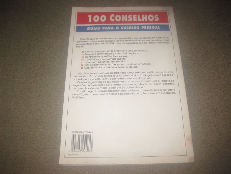 Livro "100 Conselhos Para Um Casamento Feliz e Duradouro" de Caryl Krueger