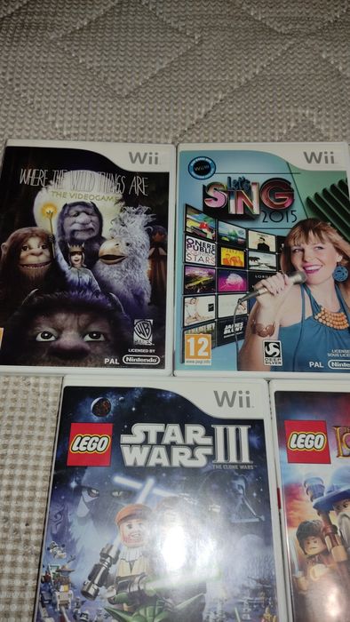 Conjunto de 5 jogos para Nintendo Wii