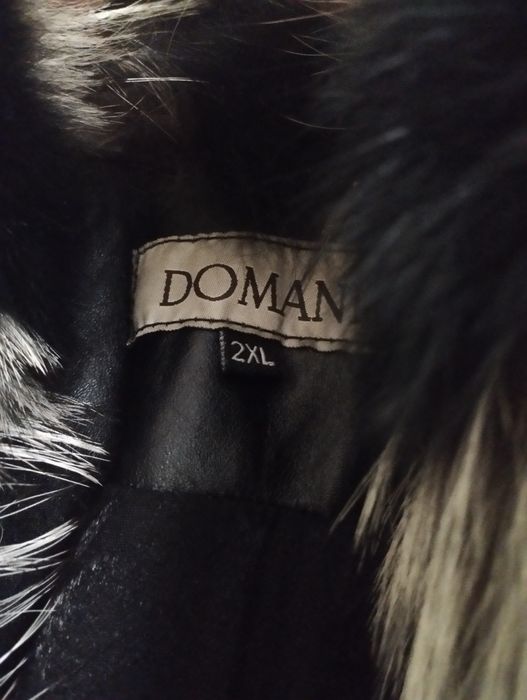 Шуба стриженный мутон с чернобуркой.