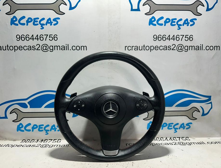 Volante Airbag Pele Perfurada Comandos Multifunções Patilhas Bordado