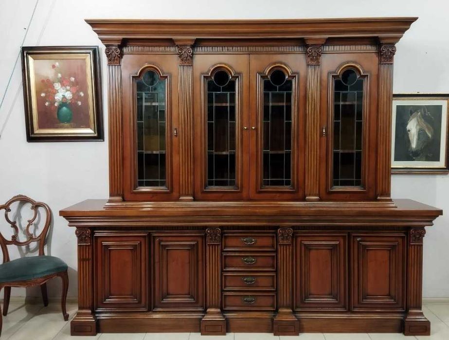 Duża WŁOSKA witryna kredens BIBLIOTEKA