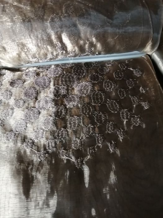 Cortinado organza castanho Novos