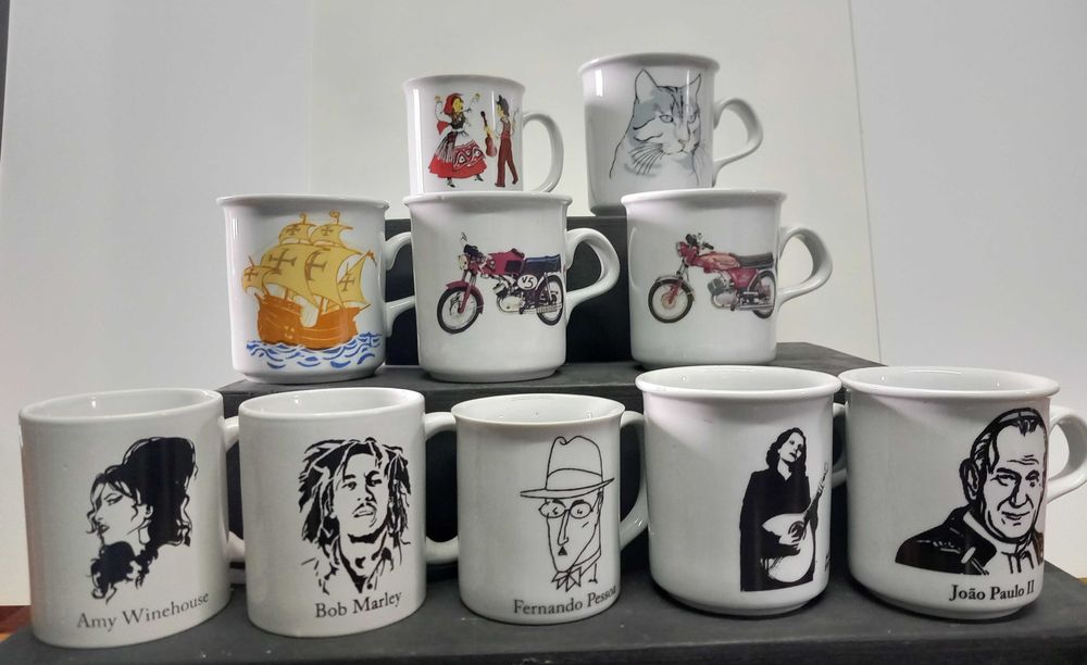 Varios lotes de louça decorados e em branco