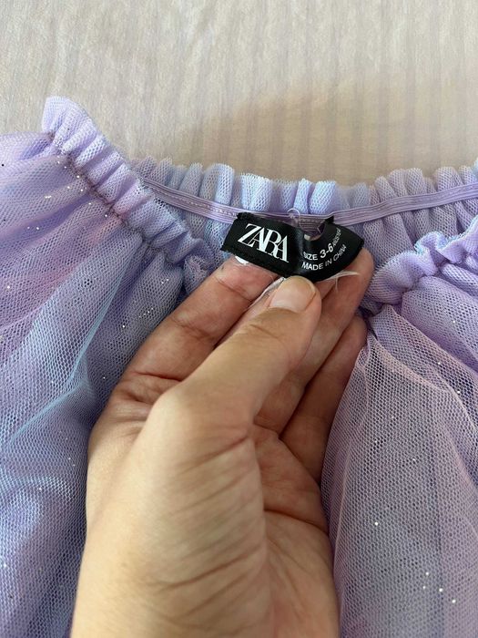 Saia tutu lilás Zara com bandolete a condizer 3-6 anos