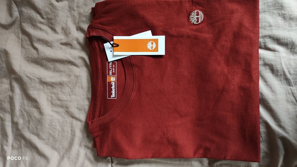 Timberland t-shirt rozm XXL jak XL kolor wina czerwony