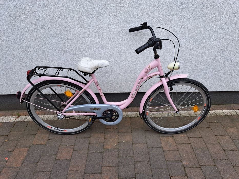 Rower damski damka 26 różowy Pleszew • OLX.pl