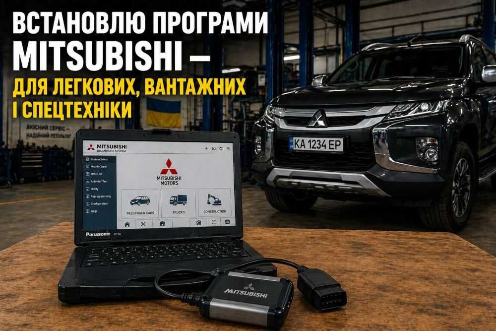 Встановлю програми Mitsubishi — MUT III, діагностика авто, вантажних і спецтехніки — Напиши що потрібно