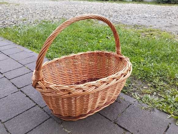 Kosz wiklinowy na zakupy grzyby koszyk prezentowy piknikowy
