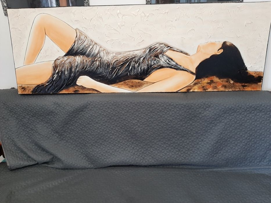 Quadro grande de mulher sem moldura. Lindíssimo! Como Novo!