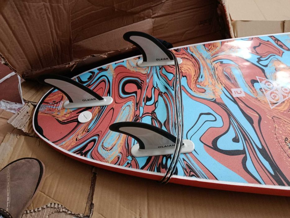 Prancha de Surf em espuma 7’ - 500 laranja - Estado: Muito bom - OLAIAN