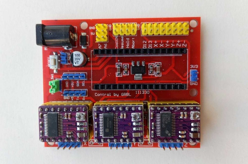 Шилд для 3D принтера Arduino Nano с 3-мя драйверами DRV8225 ток 2,2 А