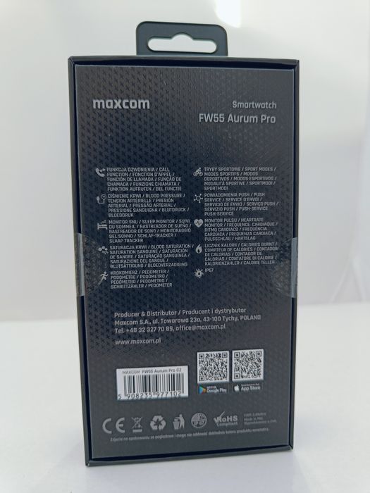 Smartwatch FW55 Aurum Pro Nowy czarny 24 gwarancji faktura
