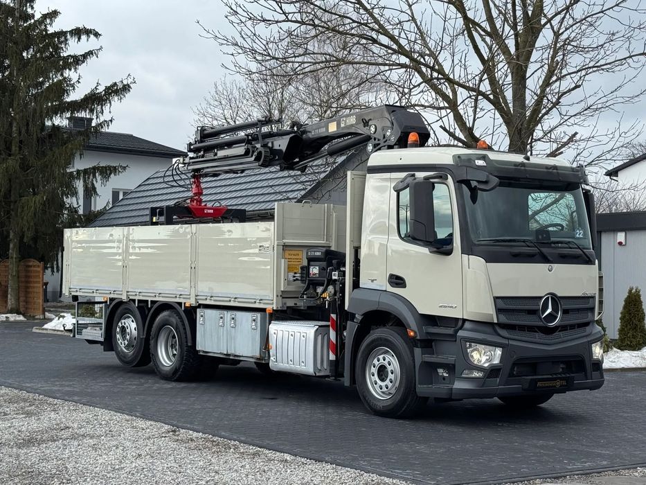 Mercedes-Benz ANTOS 2640/6X2/HDS HIAB 211EP-4 HIDUO/UDZWIG 7200 KG/ROZSUWANA ZABUDOWA DO 7,8 m !!!/SKŁADANY W Z-KE/WYSIEG 13m/ ZNIEMIEC  Pierwszy właściciel / podnoszona - skrętna oś / sterowanie z pilota