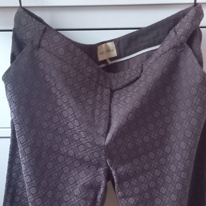 Spodnie brązowo fioletowe Next M/ L