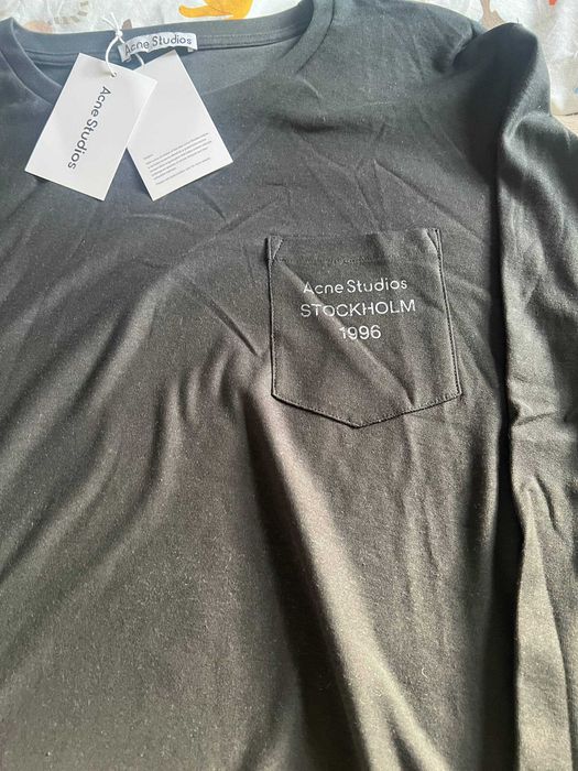 Acne Studios koszulka czarna Black Long Sleeve Xl new