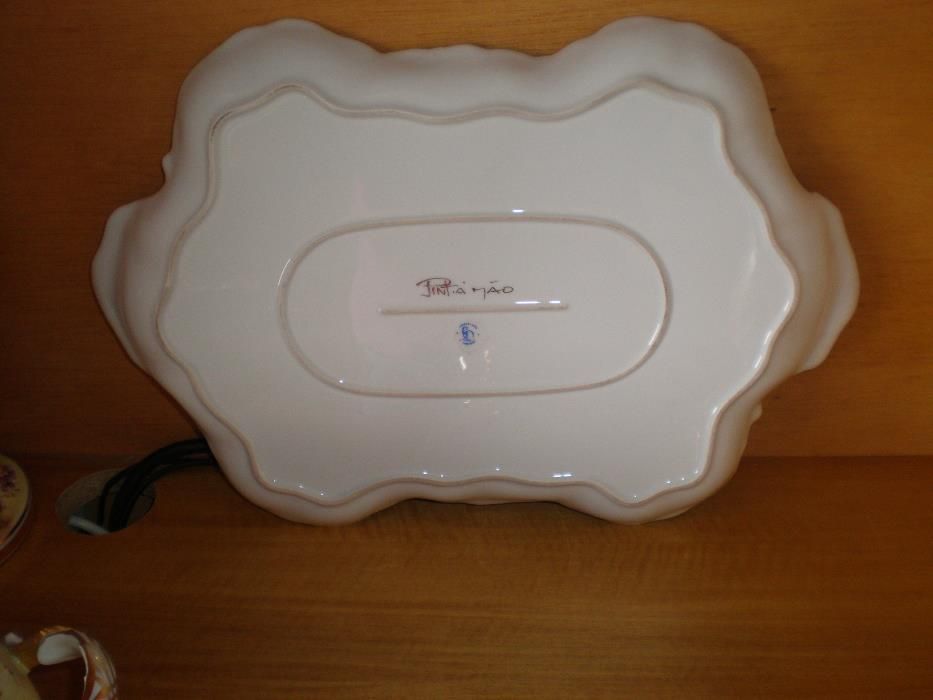 centro de mesa com castiçais pintado a mão