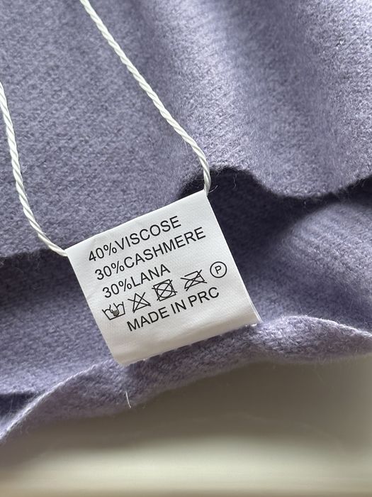 шарф кашеміровий бузковий