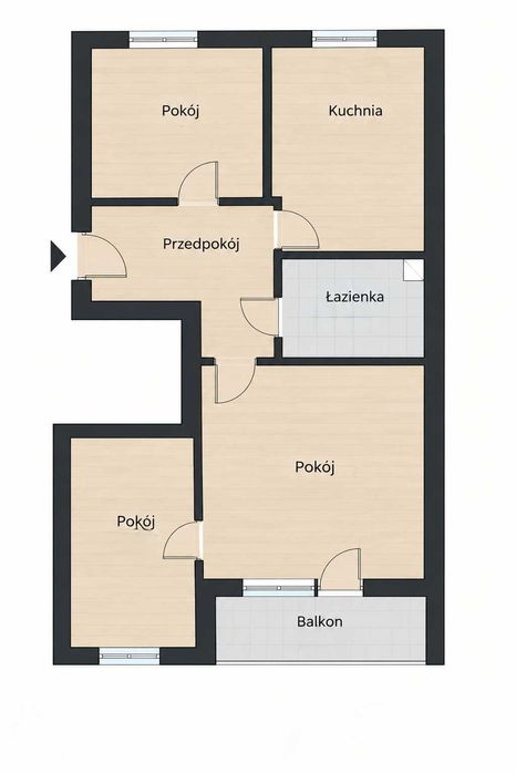 Bezpośrednio 3-pokojowe mieszkanie 52,8 m² | 2. piętro + piwnica | 1000 - Lecia