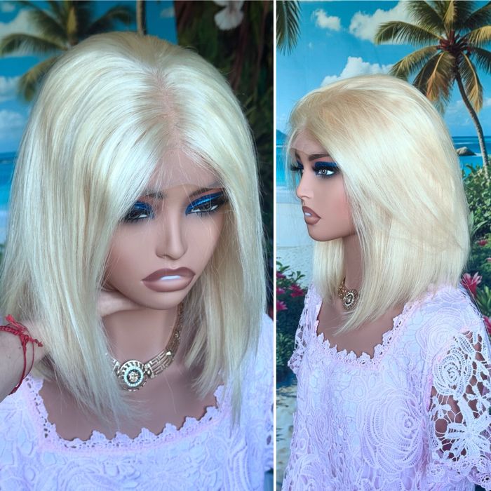 Натуральный парик имитация кожи славянка детские волосы блонд каре