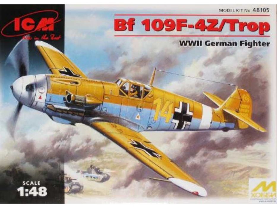 Kit Aviões 1:48: CMK Cockpit Folland Gnat T.1 & ICM Bf-109 F-4Z/Trop