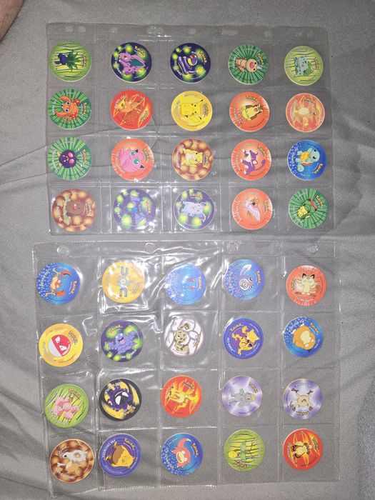 Pełna polska kolekcja pokemon tazo 304 różne tazo koszulki segregator