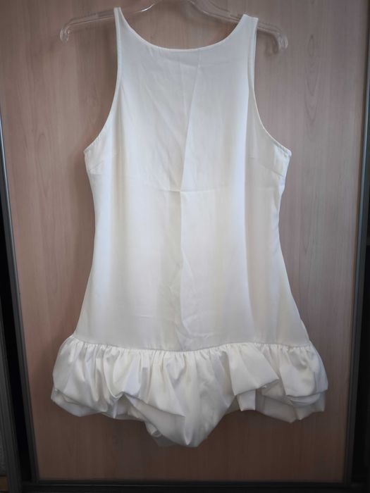 Sukienka damska w kolorze białym, sukienka mini, bombka, rozmiar L/XL
