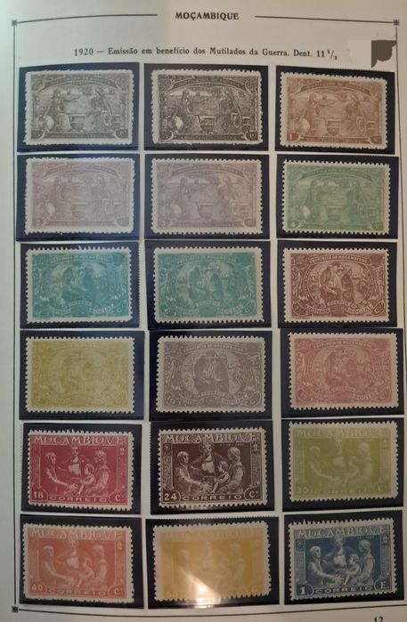 Selos: 1920 - Emissão em benefício dos Mutilados da Guerra (Moçambique