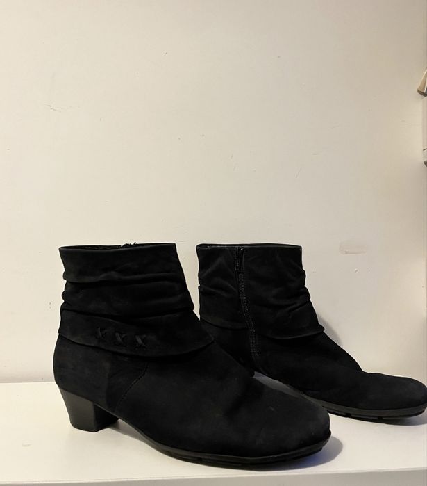 Botki na obcasie GABOR skóra naruralna skórzane zamszowe