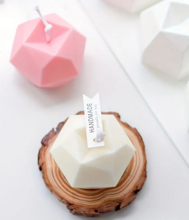 Vela cubo cera soja 100ml Rosa