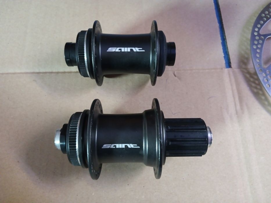 Komplet piast Shimano Saint 800 + tarcze 203mm nowe NOS