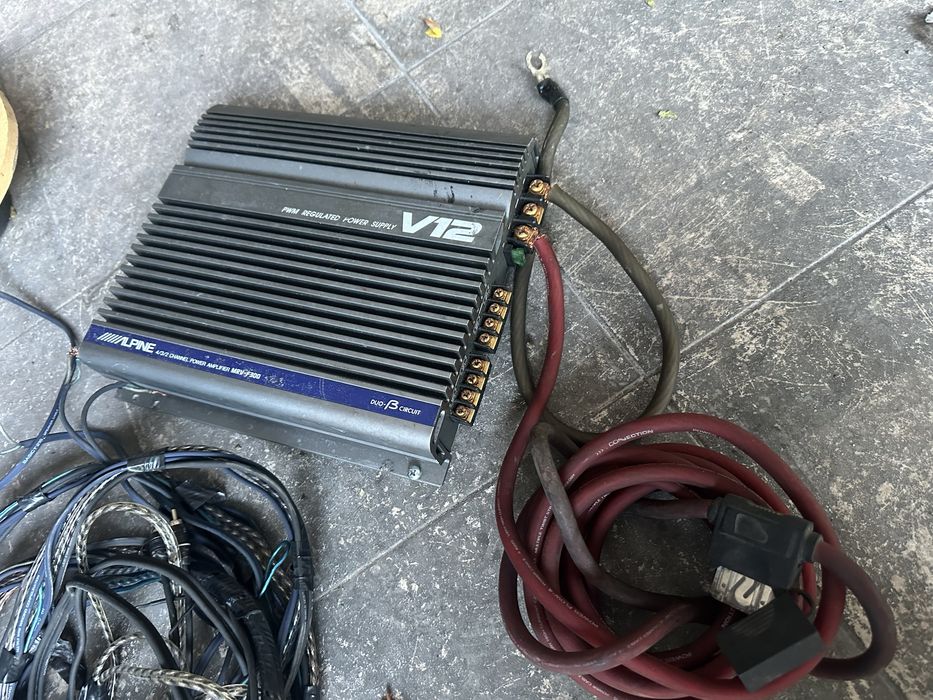 Radio Parrot asteroid amplificador Alpine v12 colunas focal cabo cobre