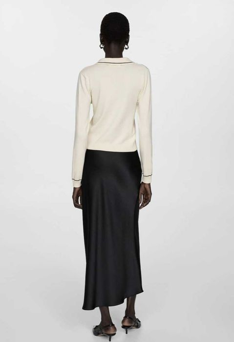 Mango жіночий молочний джемпер поло М