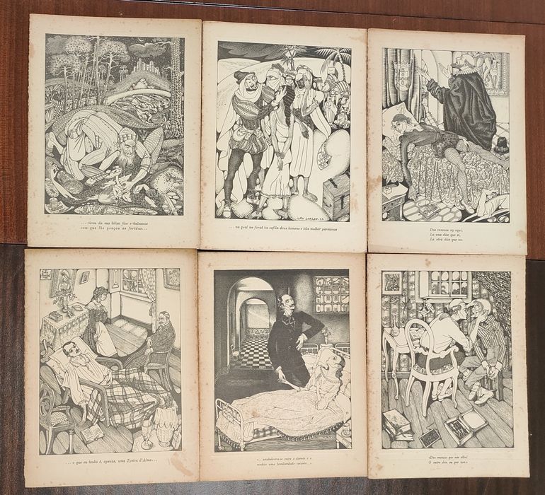 Ilustrações de JOÃO CARLOS, em A Medicina na Literatura Portuguesa